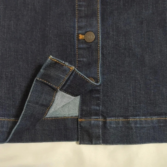 Gap High-Waisted Button-Front Mini Jean Skirt, Color Scottie Size 29T - Picture 7 of 12